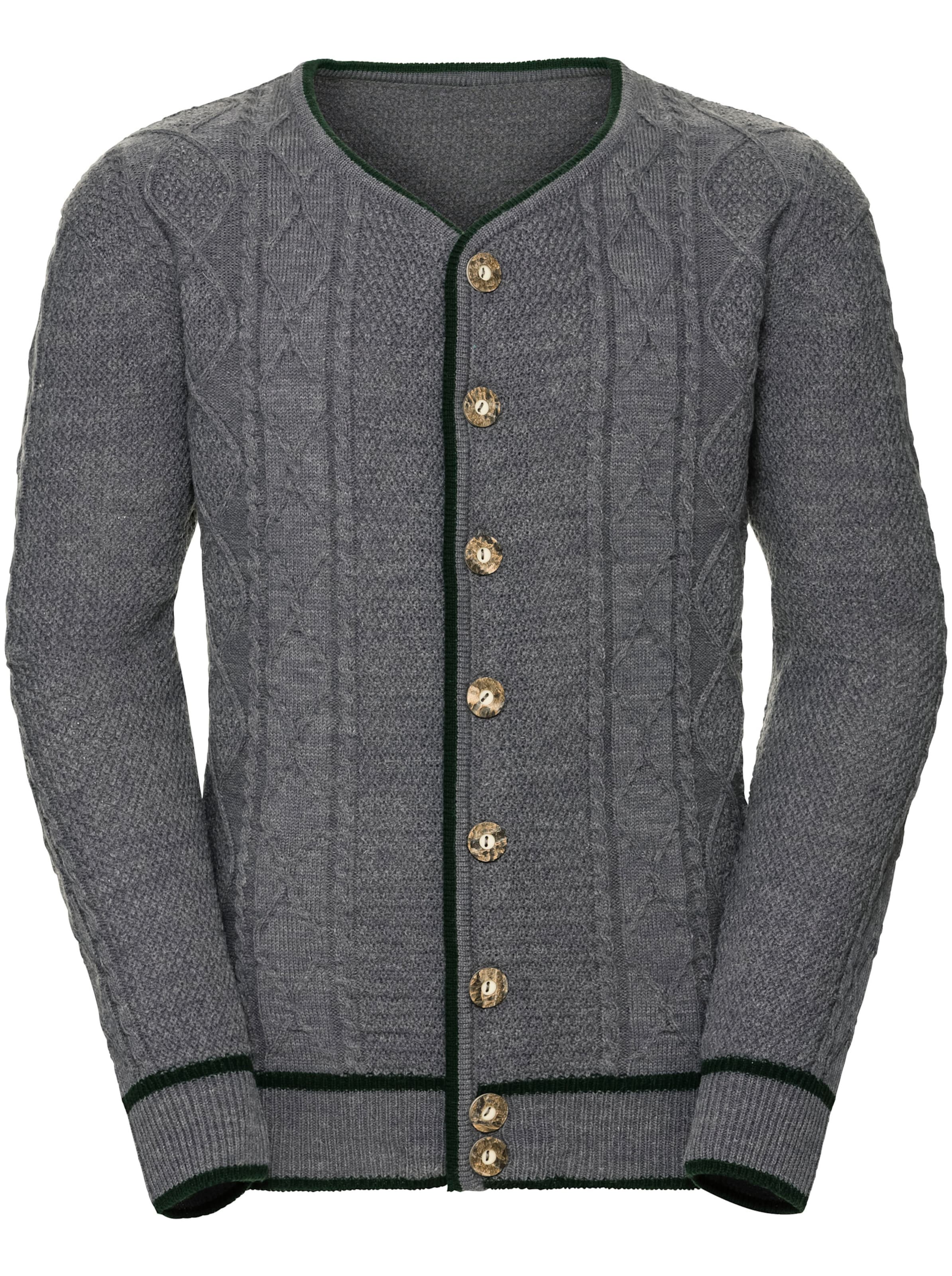 Marco Donati Strickjacke in grau-meliert