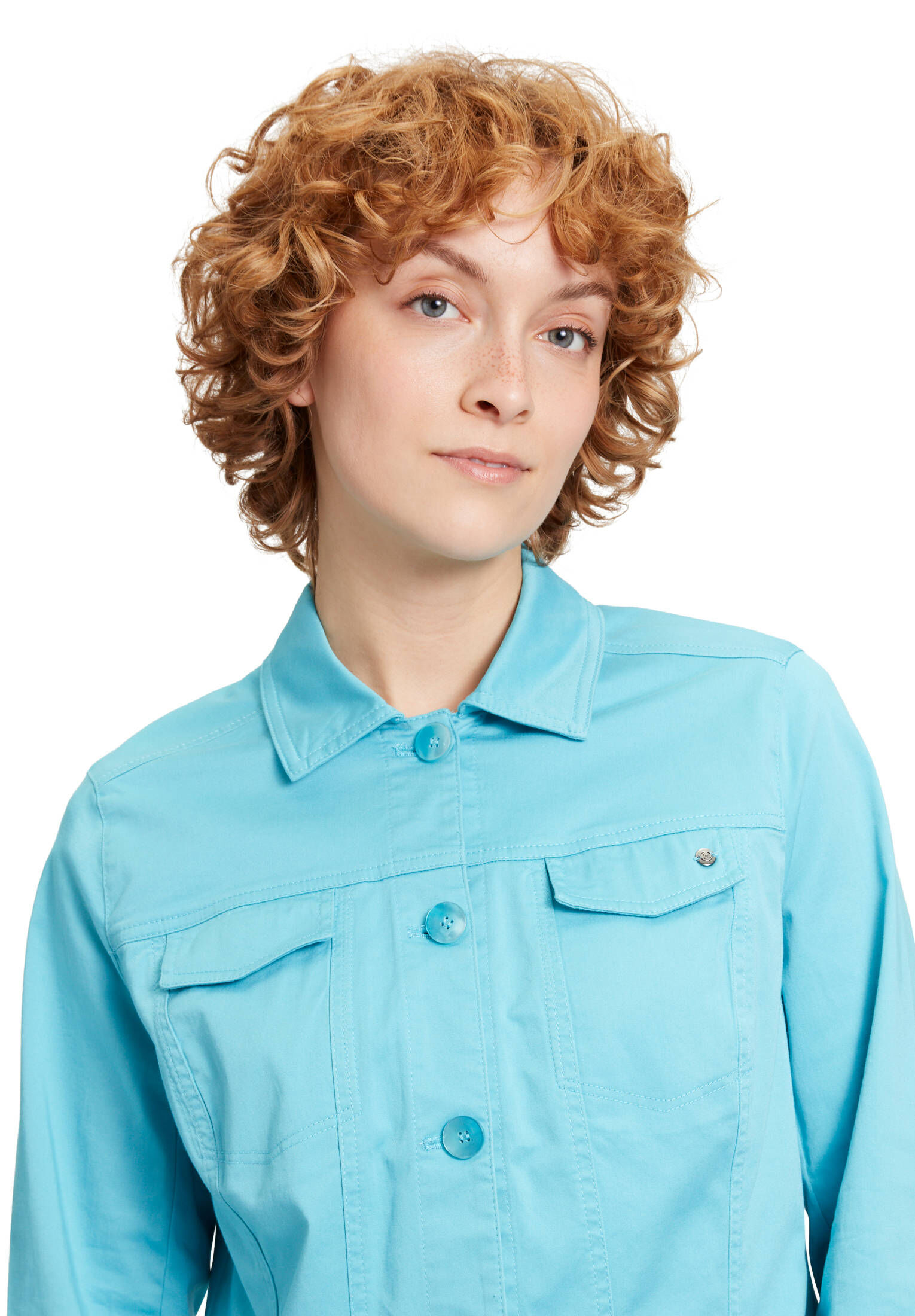 Betty & Co| Damen Jeansjacke mit Kragen