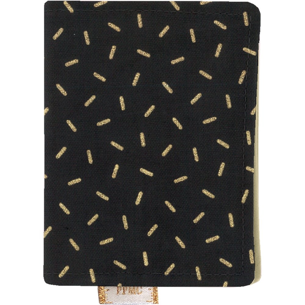 Porte Carte Paille Dorée Noir