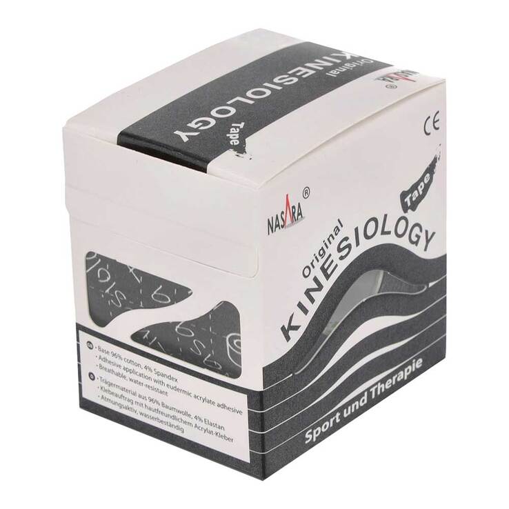 Kinesiotape Nasara 5cmx5m schwarz, 1 St