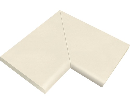 Zwembadrandsteen Aquitaine Element 90° hoek betonwit 49,5/49,5 x 31 x 3,2 cm