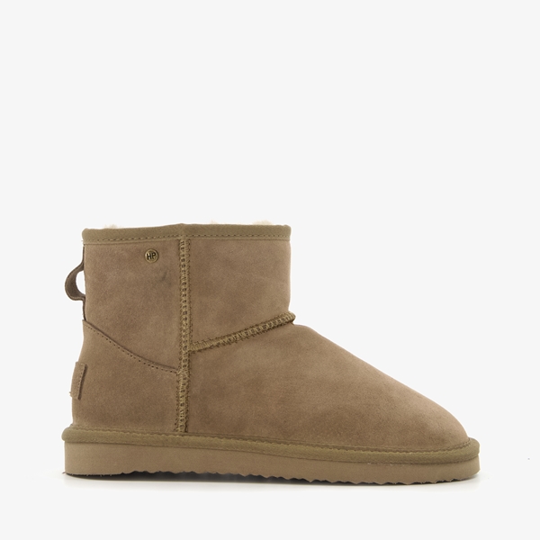 Hush Puppies leren dames enkellaarsjes bruin