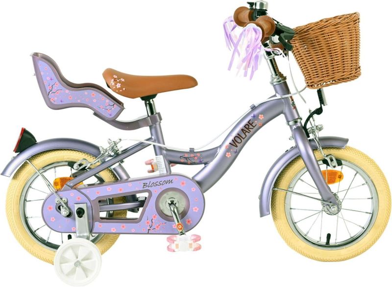 Volare - Blossom - Kinderfiets - Paars - 12 inch - V-brakes