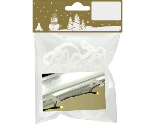 Dakgoothaken voor kerstverlichting, 10 stuks