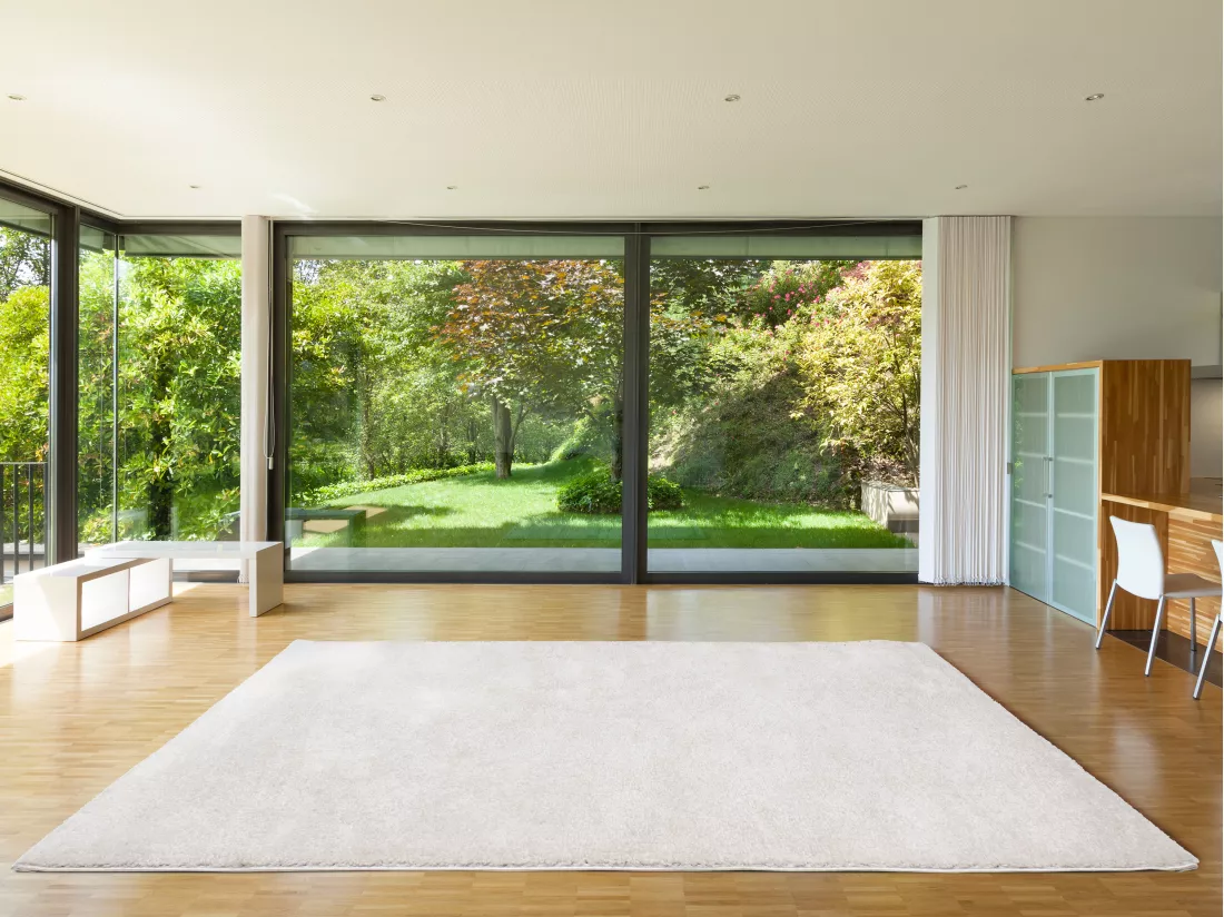 Tapis shaggy à poils longs - 160 x 230 cm - Blanc - MILINIO