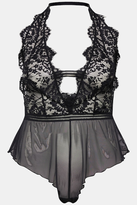 Body, Neckholder, Spitze & Mesh
