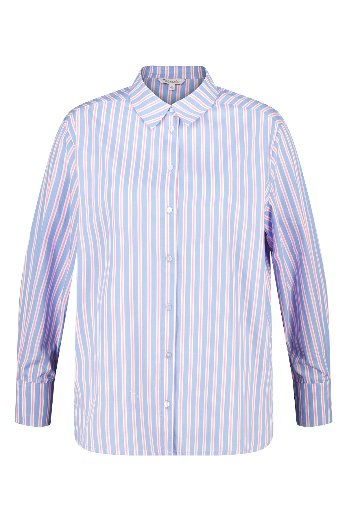 Overhemdblouse van katoen Multi blue