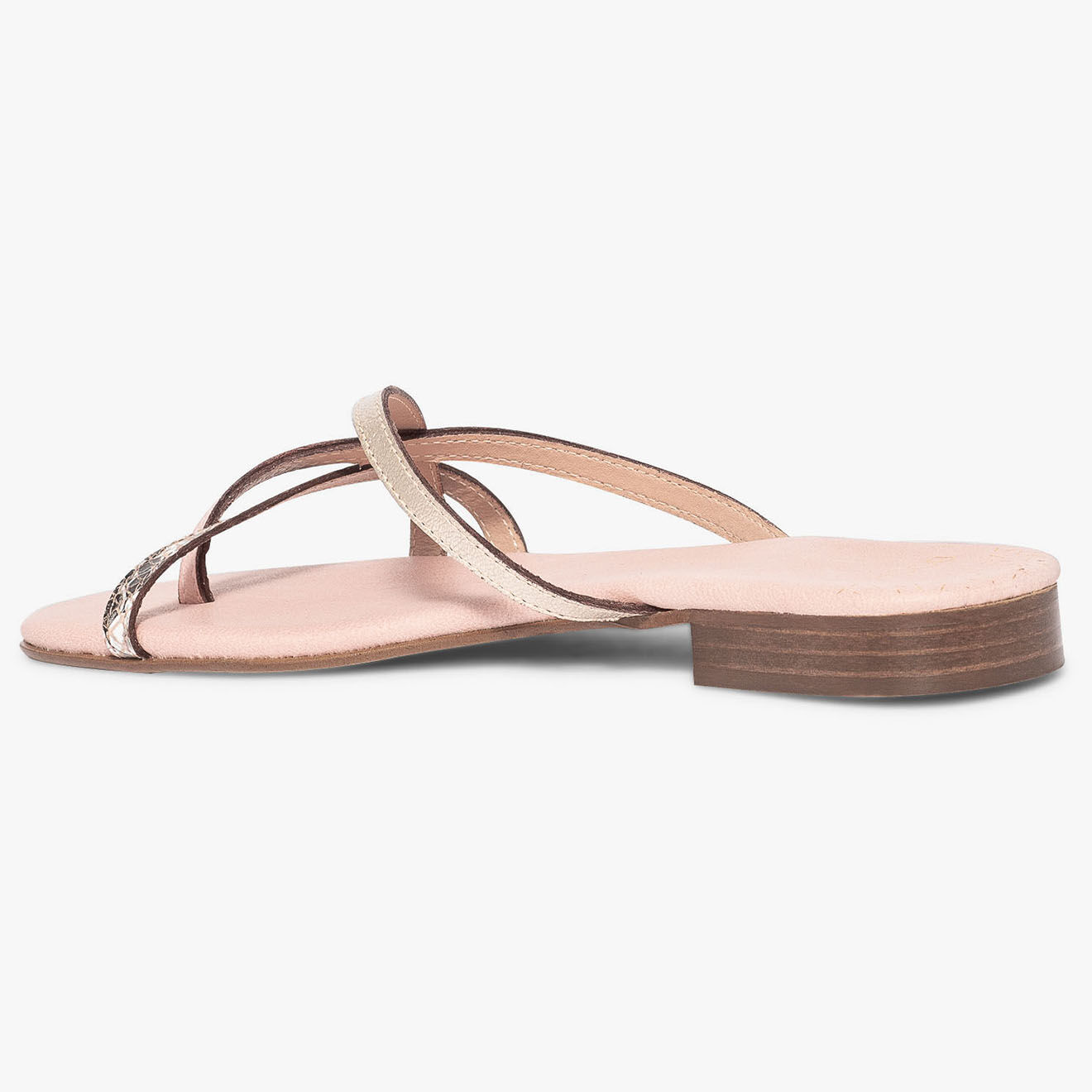 Bocage Mules en Cuir Ziva nude