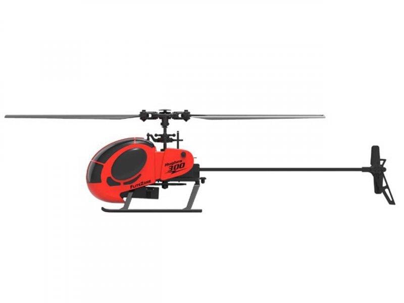FliteZone Helikopter Hughes 300 Rot, 4-Kanal, 6G, RTF Kleiner Singlerotor Hubschrauber mit 6G Gyro