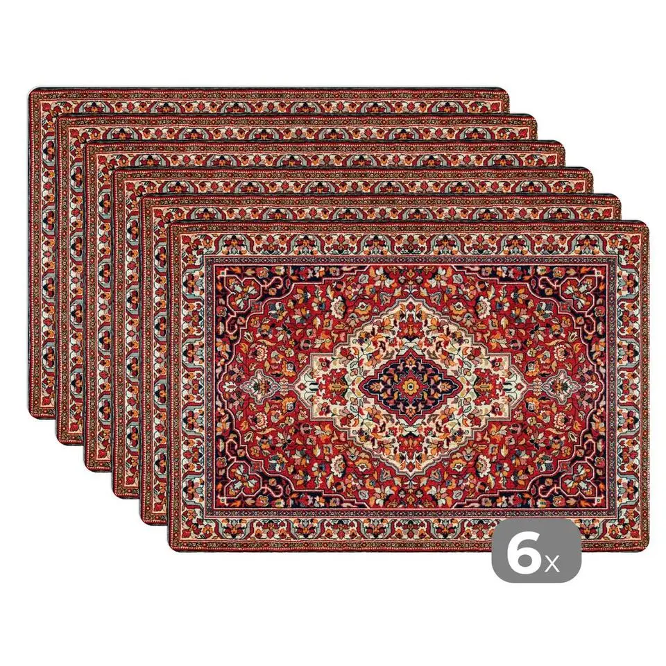 MuchoWow Placemat (6stuks) 45x30cm Perzisch Tapijt Vloerkleed