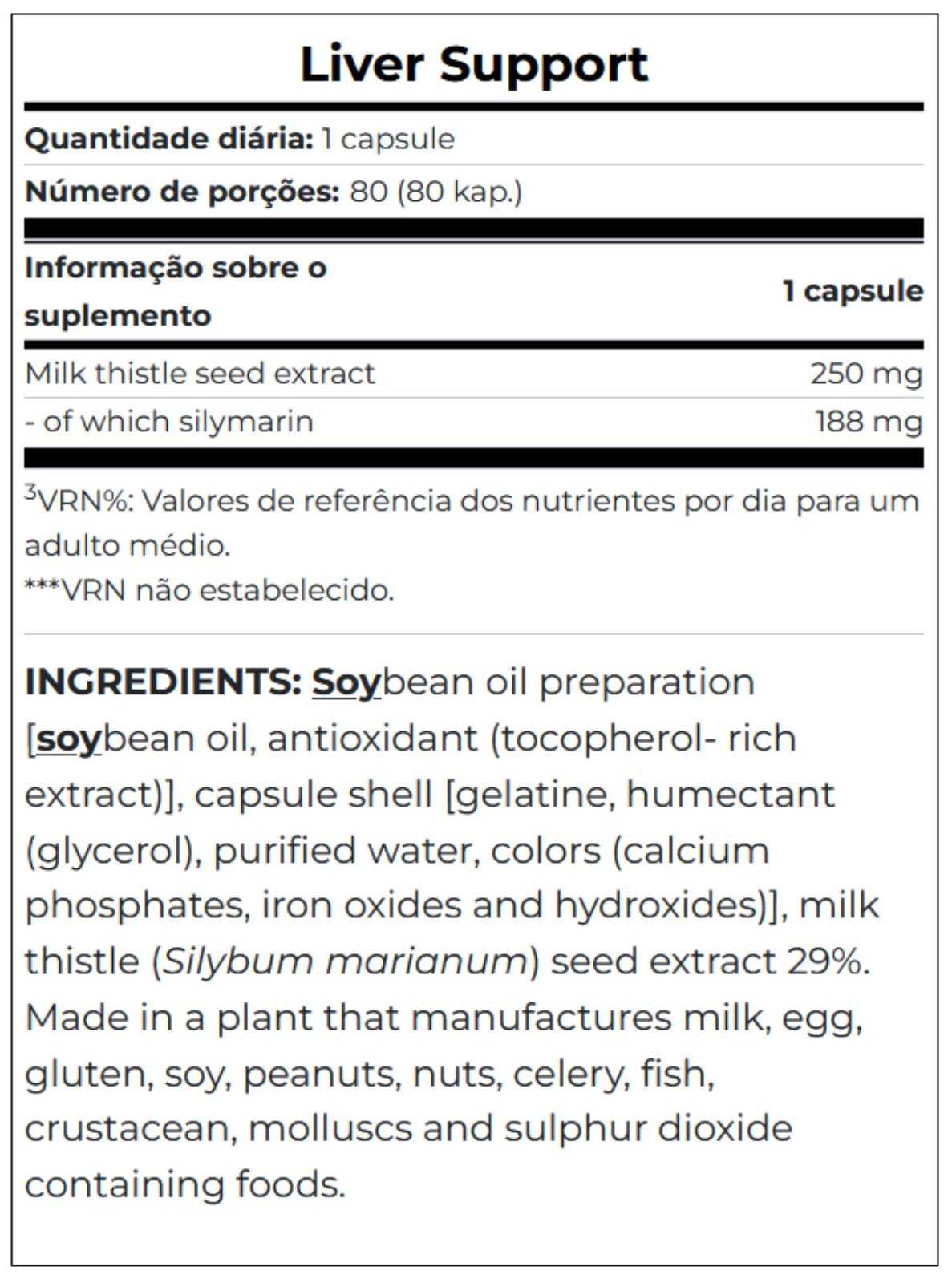 Scitec Nutrition Cardo Mariano 80 cápsulas gelatinosas