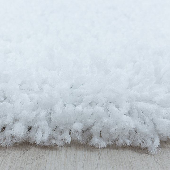 Rond hoogpolig vloerkleed - Softy Wit | Lekker warm