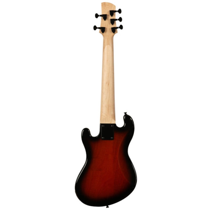 Kala Solid Body 5-String Fretted U-Bass Tobacco Burst 5-snarige elektrische basgitaar met gigbag