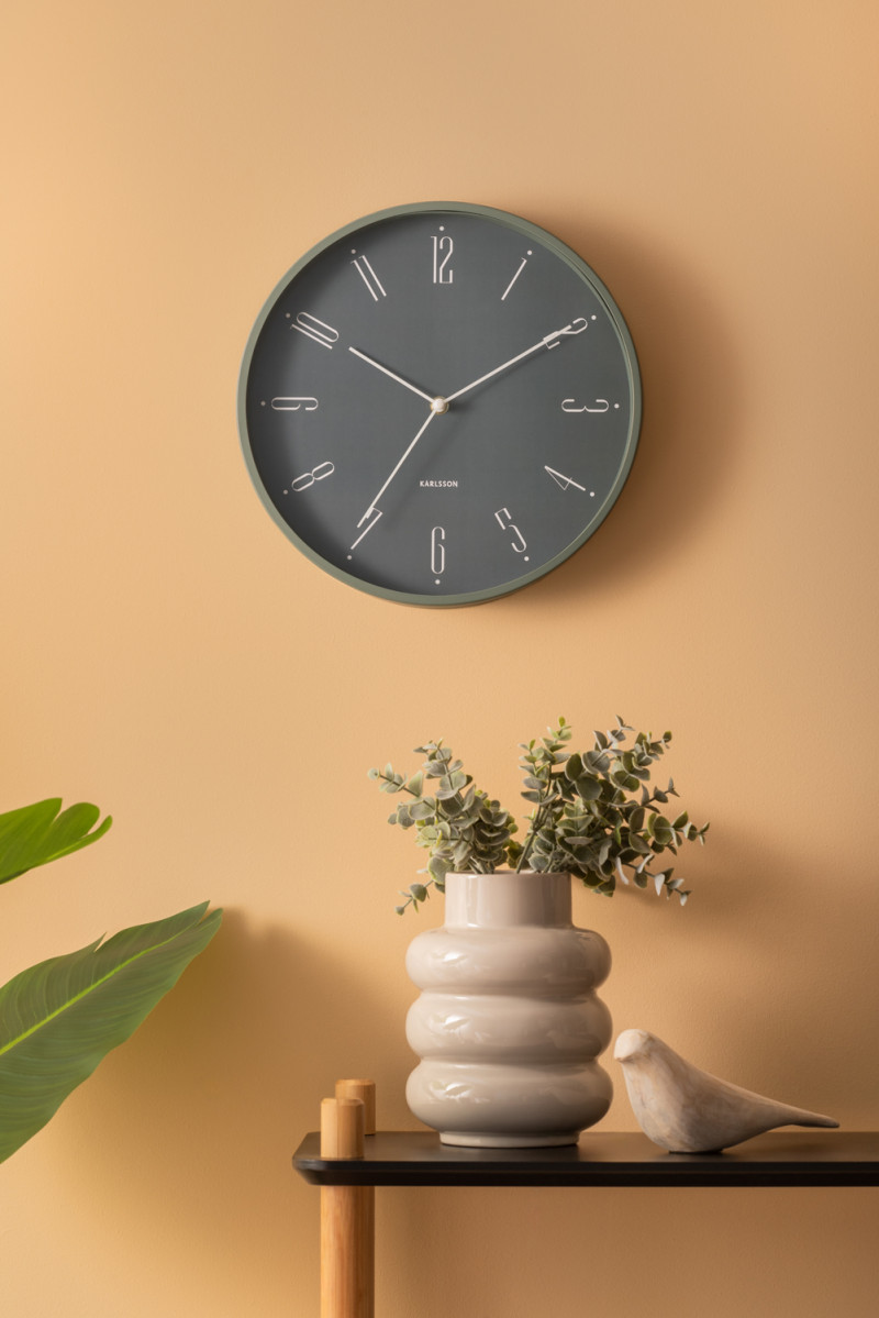 Wall Clock Regal Numbers KA5988RD Blush red