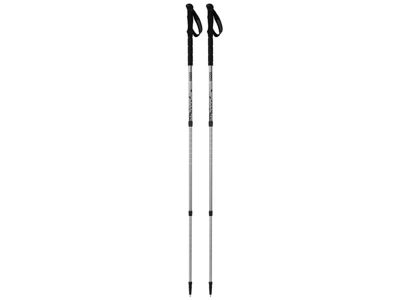 KOOR Wanderstock Aluminium Rivoola Schwarz/Silber Trekkingstöcke 62 - 140 cm