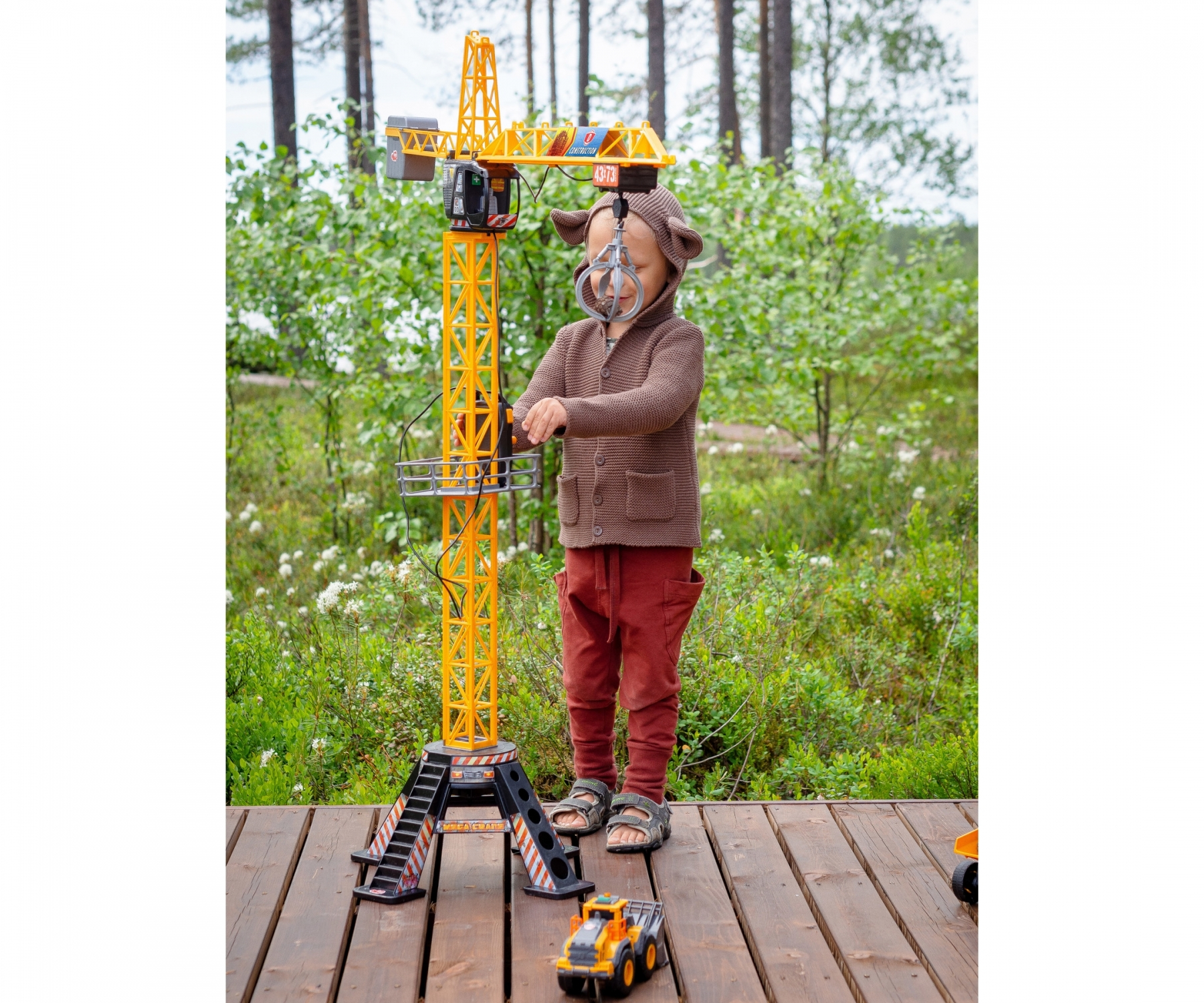 Mega Crane Kinder Spielzeug Baustellen Kran mit Controller Batteriebetrieben (201139012)