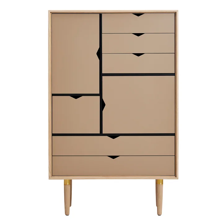 Andersen Furniture - S5 Kommode, Eiche geseift / Fronten kashmir