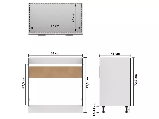 Armoire de plancher d'évier 