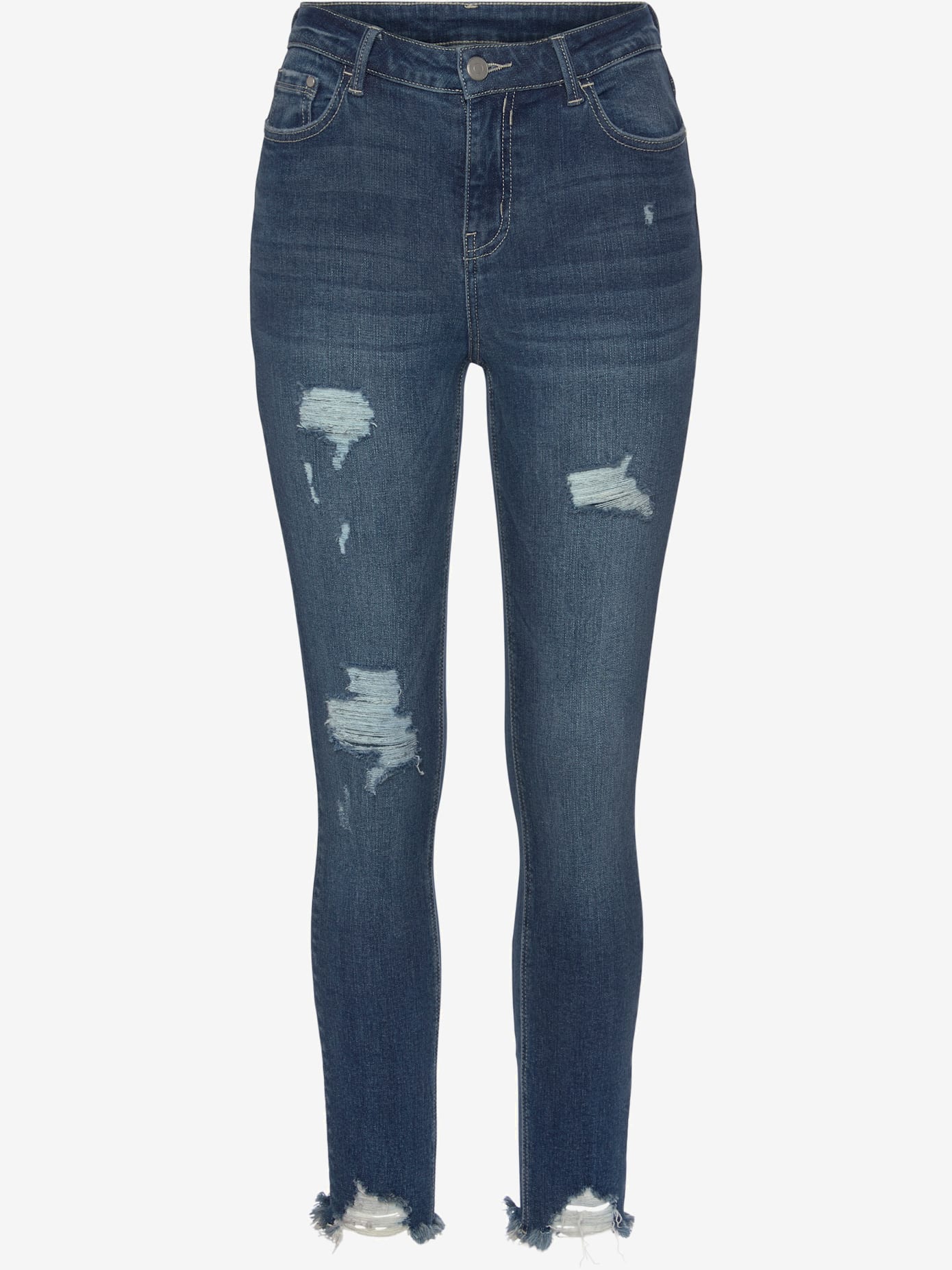 Jean effet déchiré jambes affinées