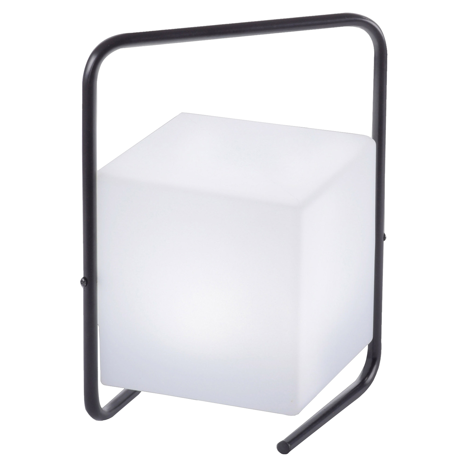 LED-Akku-Tischlampe - weiß-schwarz - RGB - 29 cm hoch