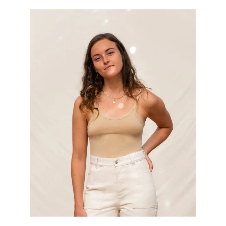 Matona Débardeur Cropped Coton Bio - Collection Femme  | Poudre