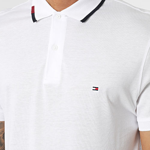 Polo Manches Courtes RWB Tipped Cotton 0776 Blanc