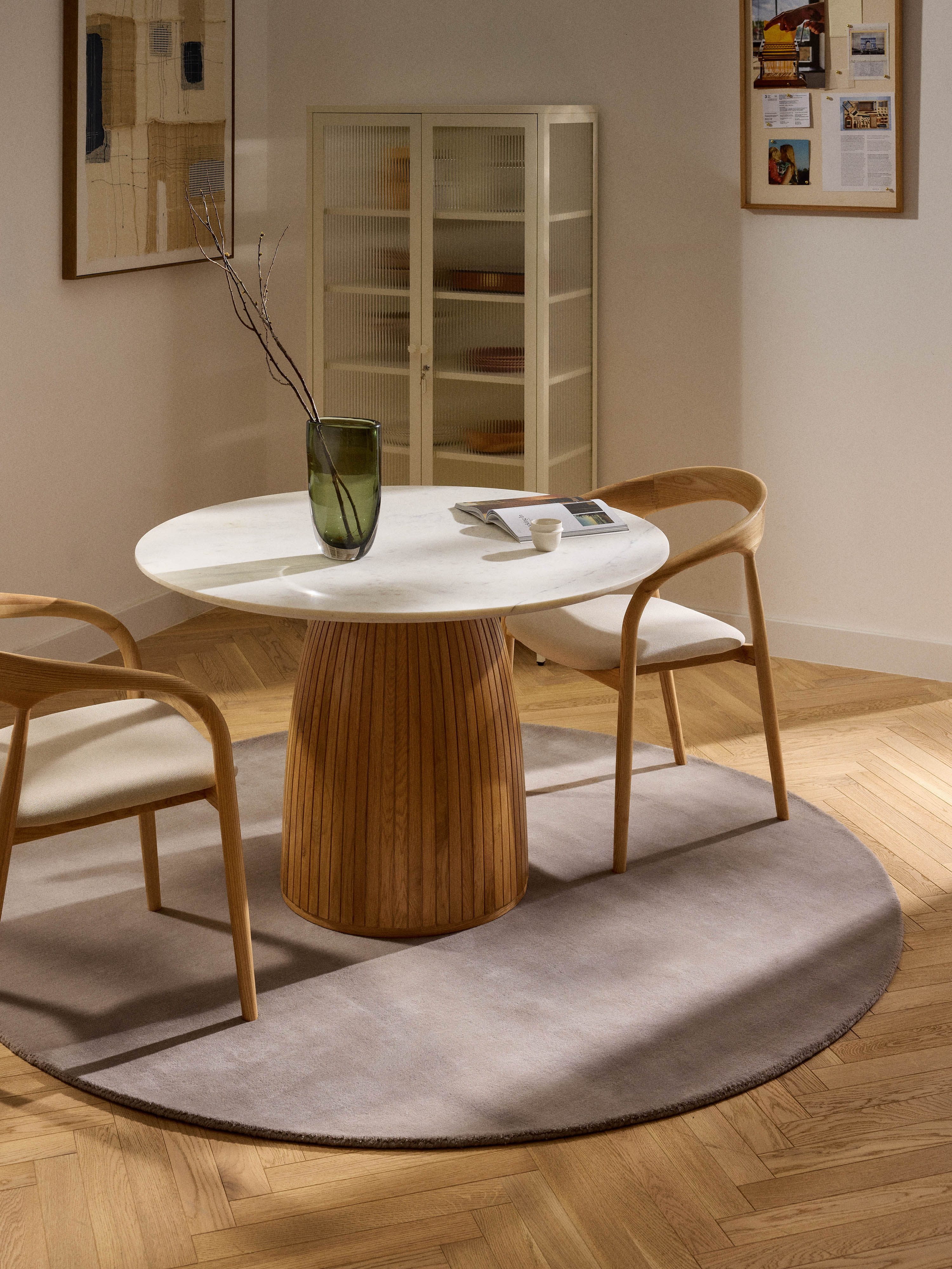 Rond wollen vloerkleed Zayne, handgeweven