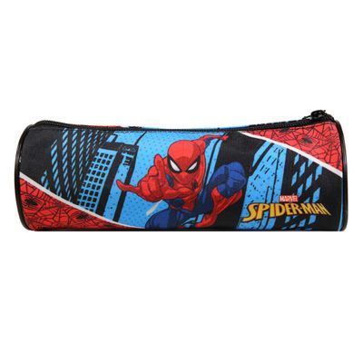 Trousse ronde Spiderman - 1 compartiment - bleu - Bagtrotter