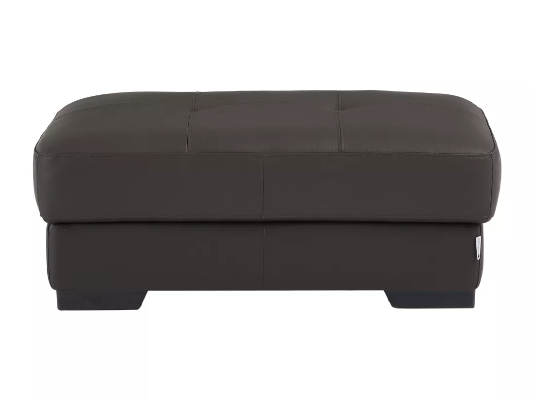 Pouf en cuir METROPOLITAN II - Marron