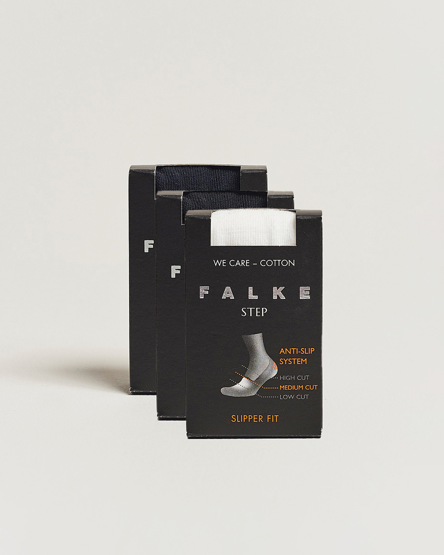Falke 3-pack Step In Box Loafer Socks White/Black/Navy