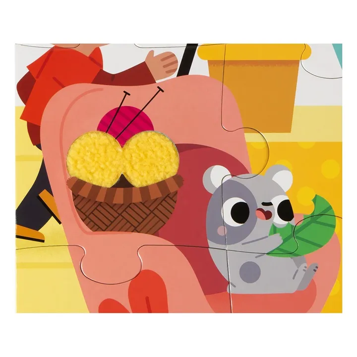 Janod Puzzle tactile Les Animaux Domestiques - 20 pièces