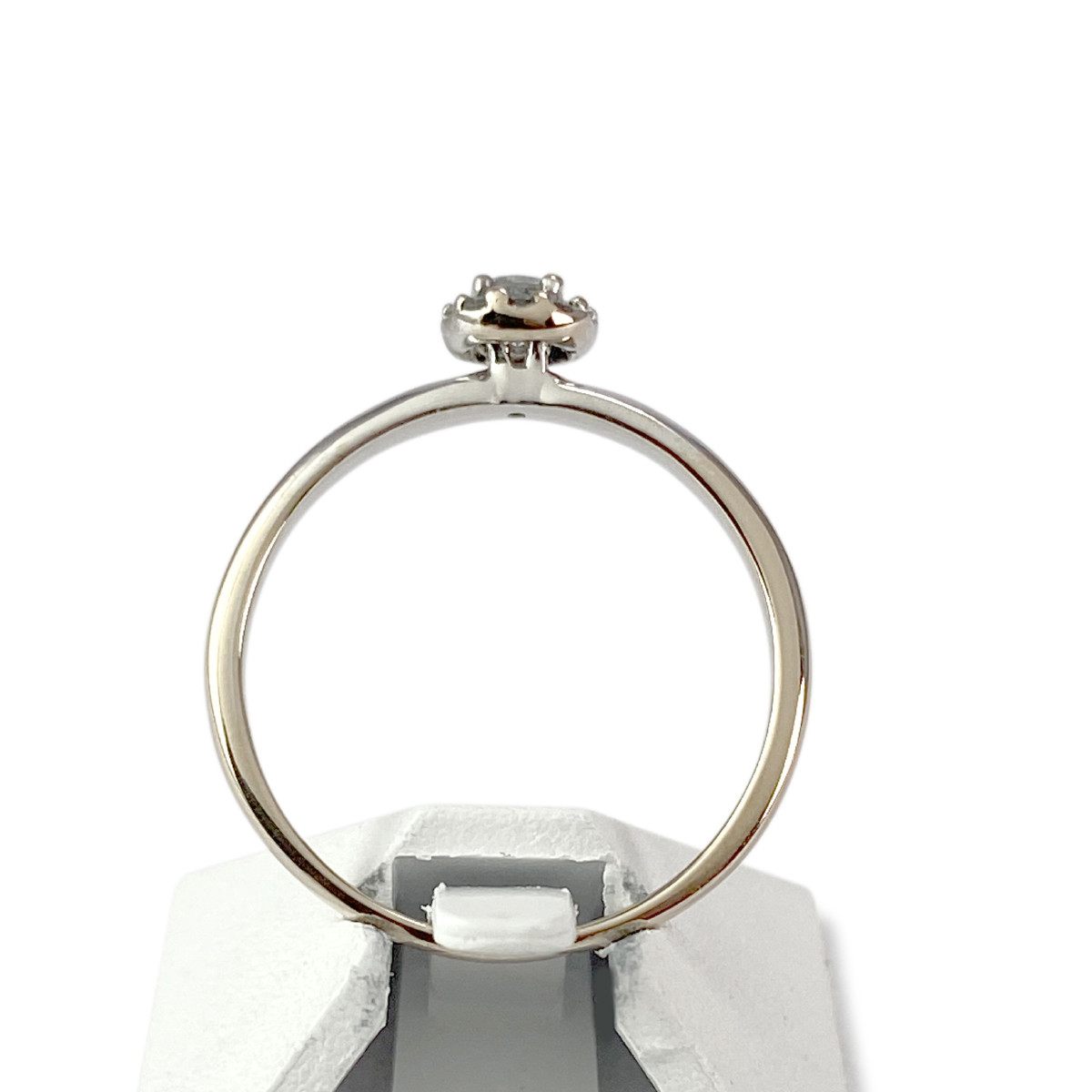 Bague d'occasion or 750 blanc diamants