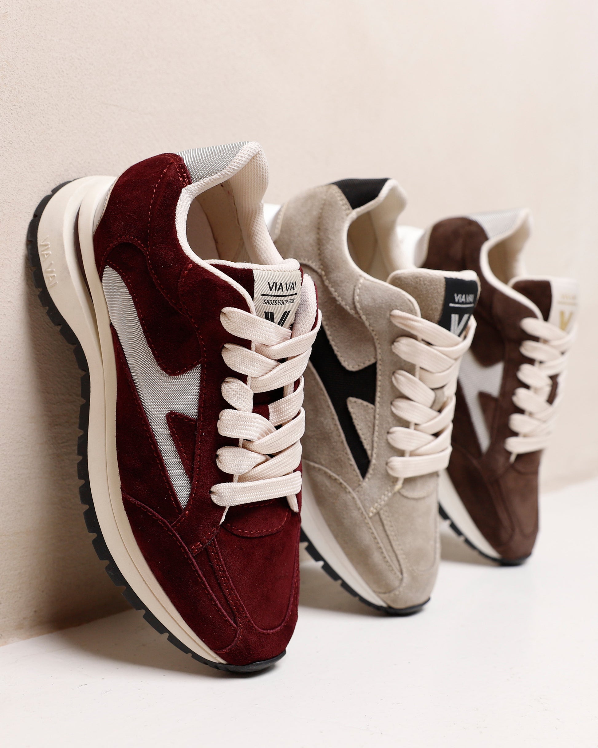 VIA VAI grijze dames sneakers Usher Riggs