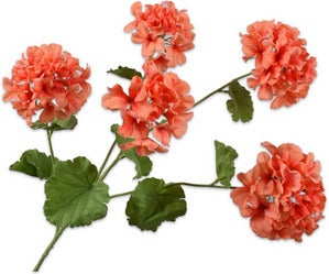 Silk-Ka kunstbloem Geranium oranje 94 cm