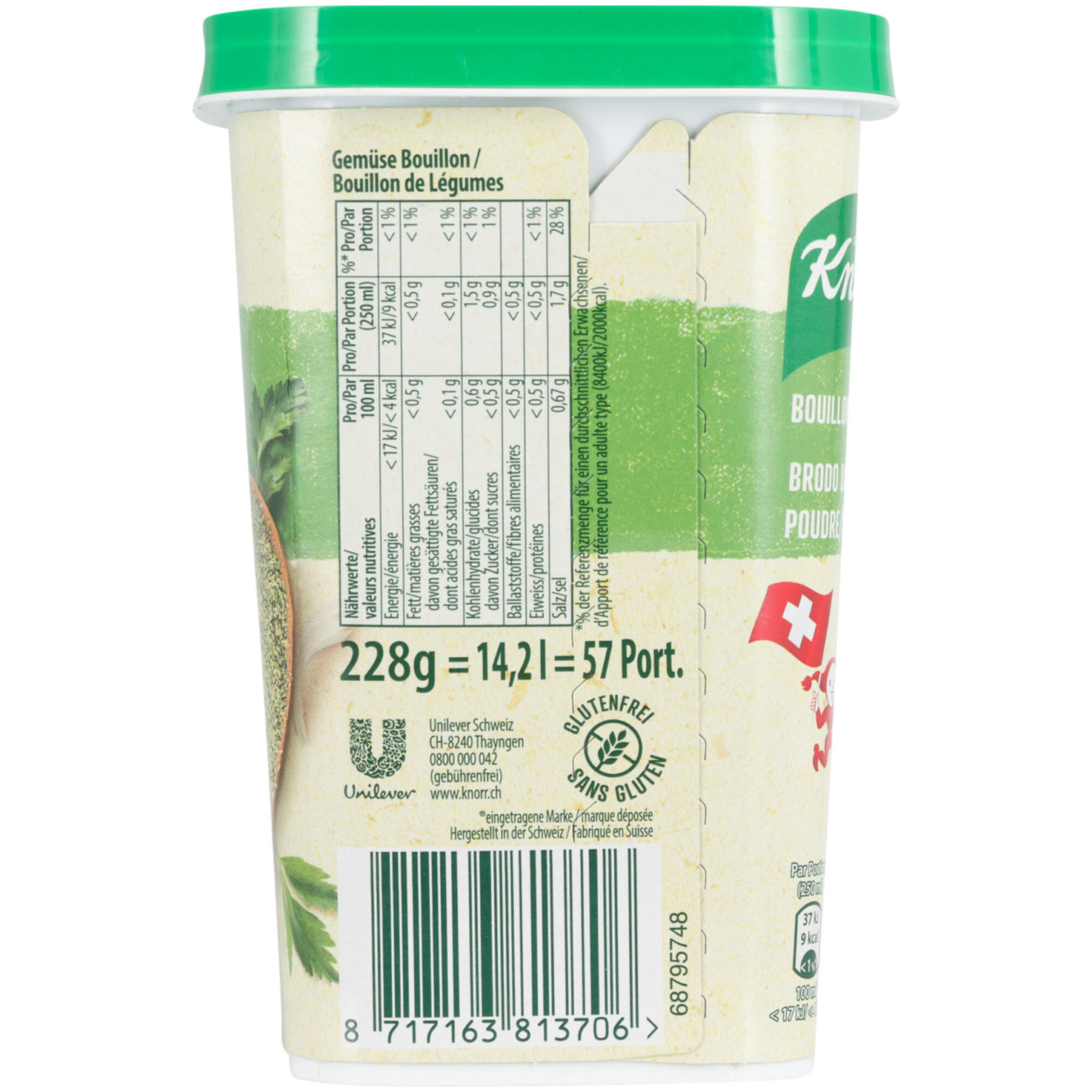 Knorr 100% Natürliche Zutaten Gemüse Bouillon Pulver