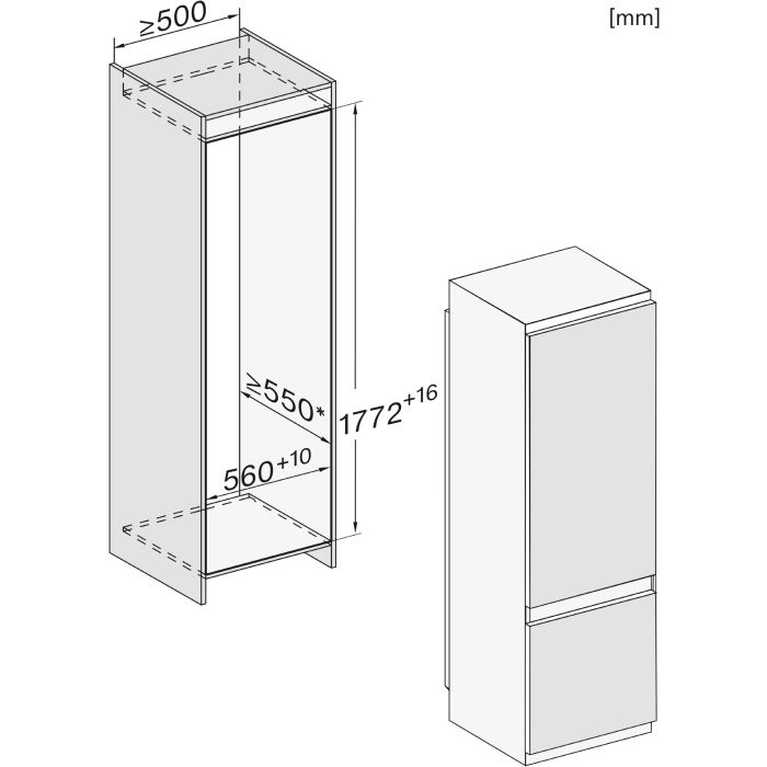Miele Einbau-Kühl- Gefrierkombination KF 7731 E