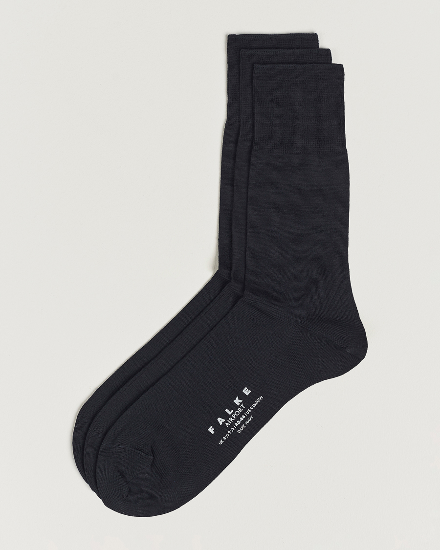 3-Pack Airport Socks Dark Navy
