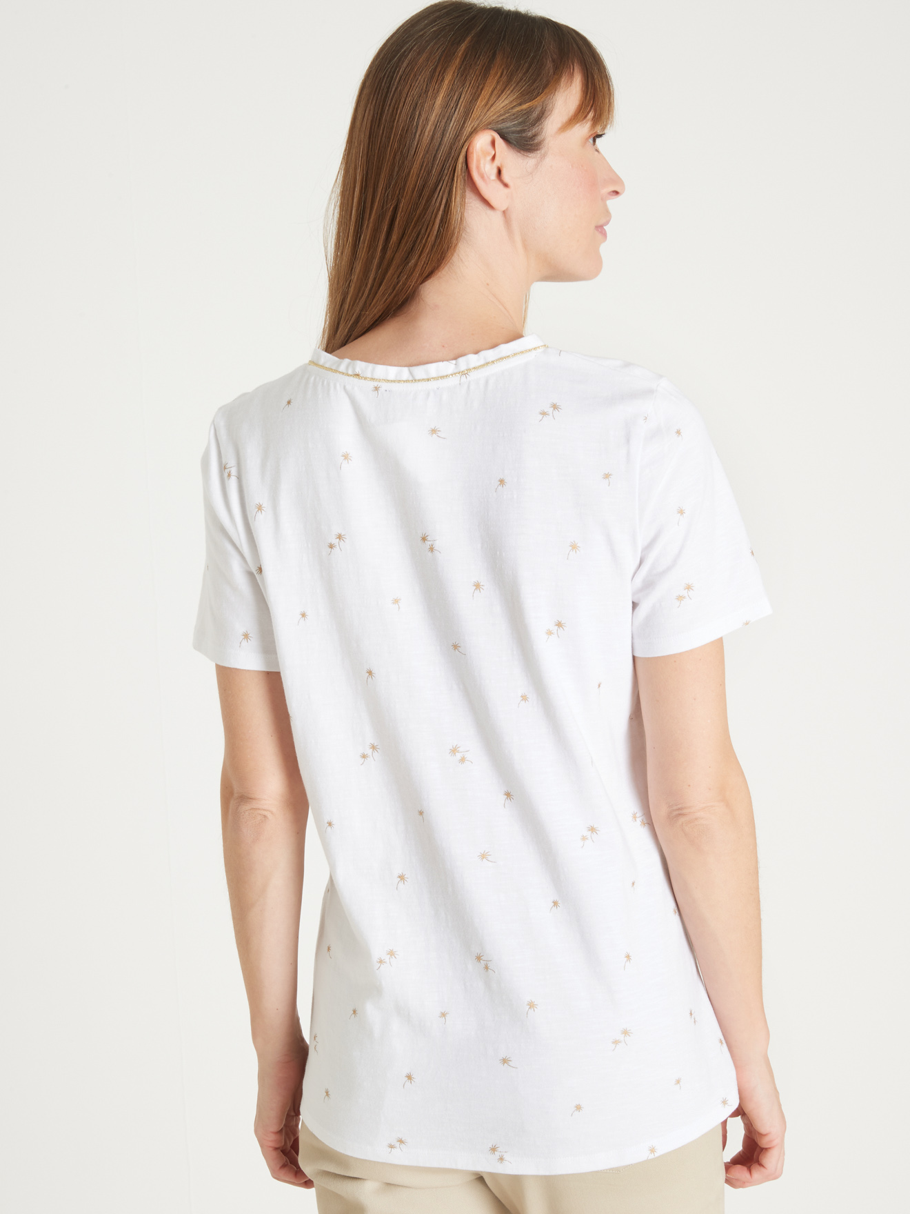 Tee-shirt pur coton flammé