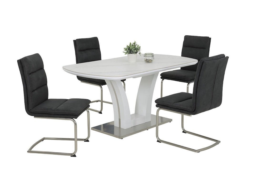 Tisch Luna HG matt weiß - Keramik