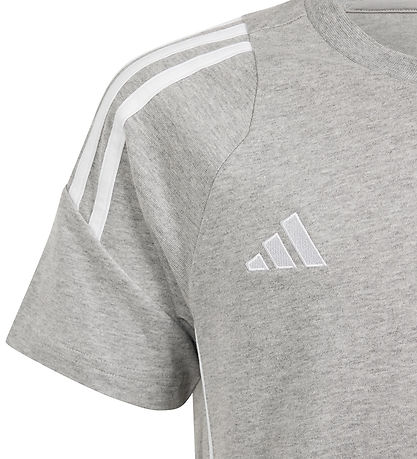 adidas Performance T-shirt - Tiro24 Swteey - Gr?/Hvid