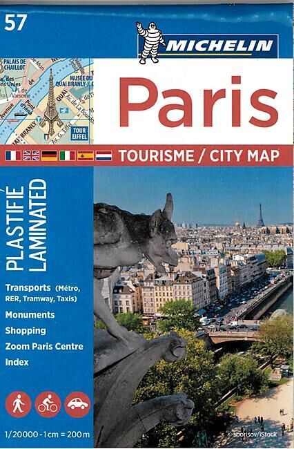 MICHELIN - 57 PARIS TOURISME PLASTIFIE ECHELLE 1 20 000