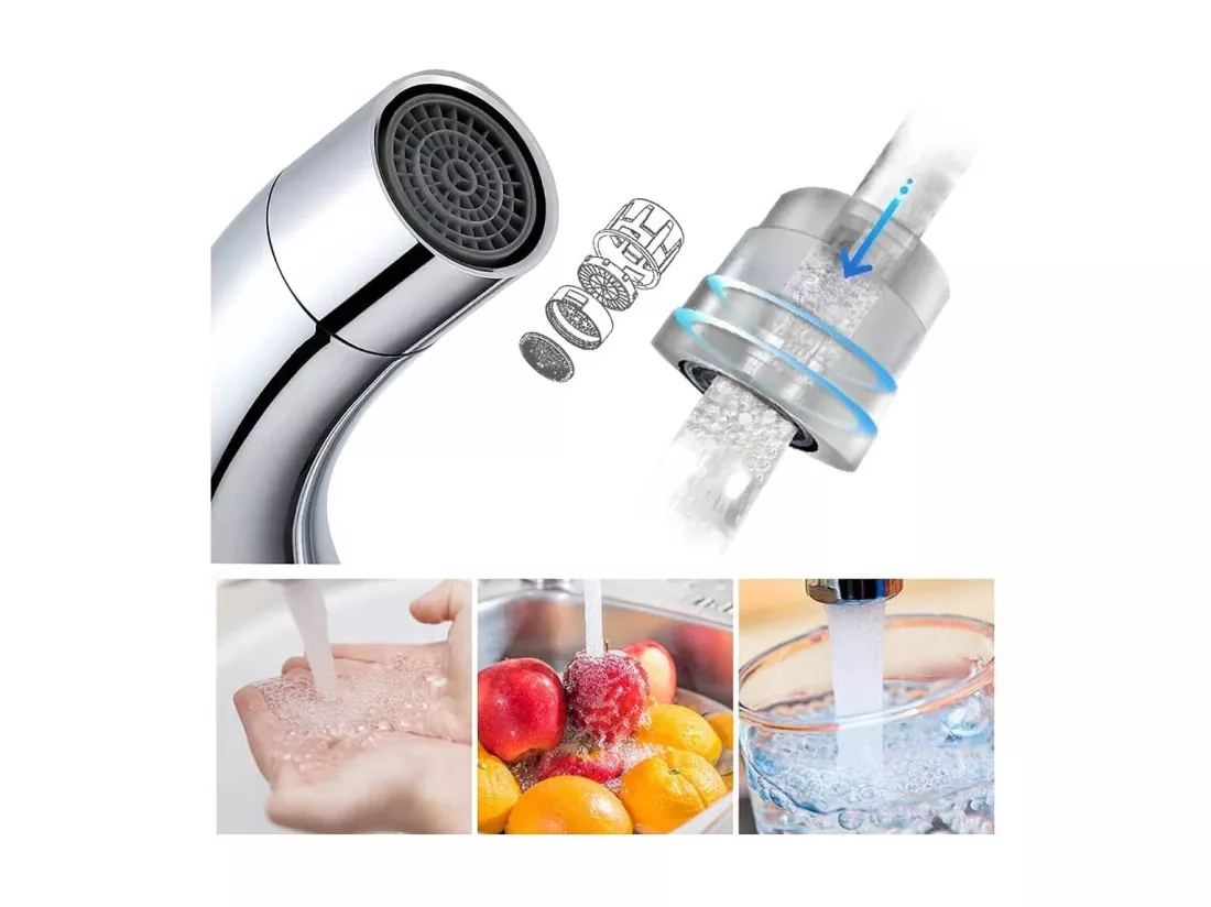 Auralum MAX Mitigeur de Cuisine Chromé,Bec Haut Pivotant à 360°,Robinet d'Evier avec Mousseur Démontable Mitigeur d'Evier en Inox Eau Froide/Chaude