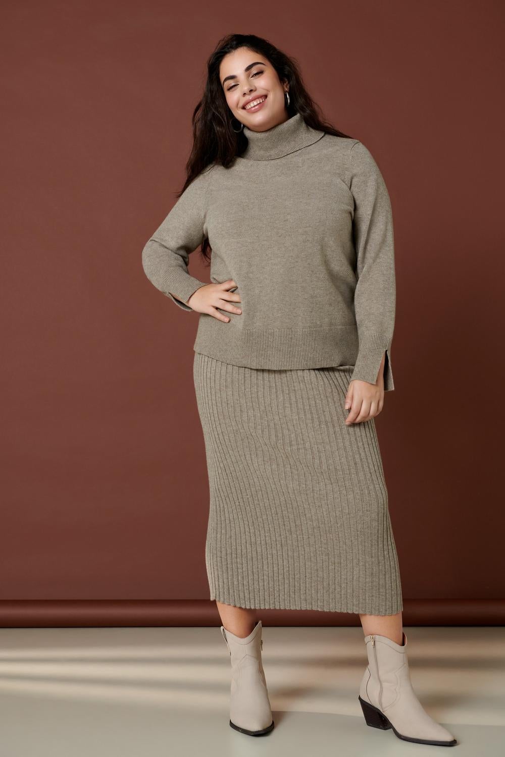 CARFIA Strickpullover Walnut
