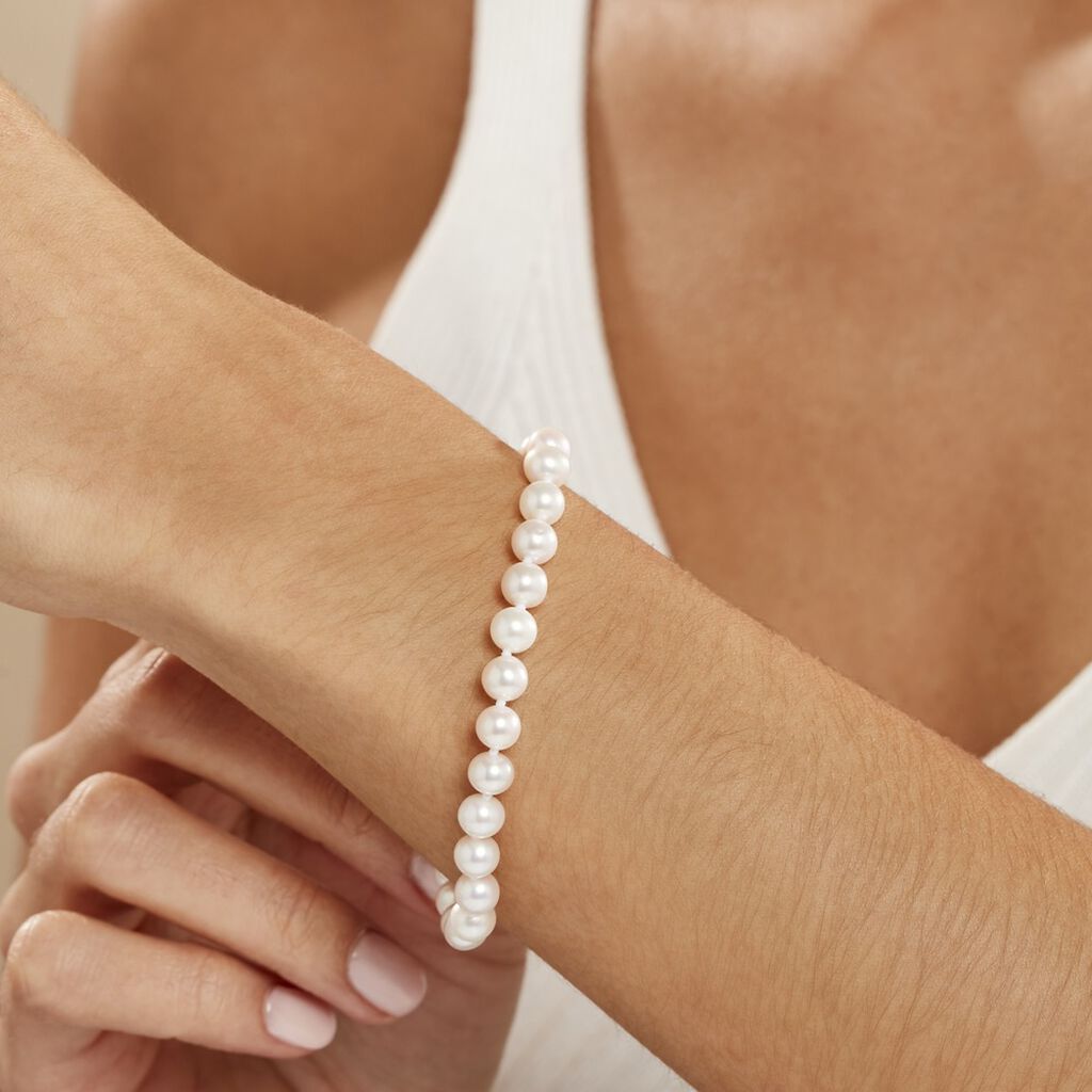 Bracelet Merrane Or Jaune Perle De Culture