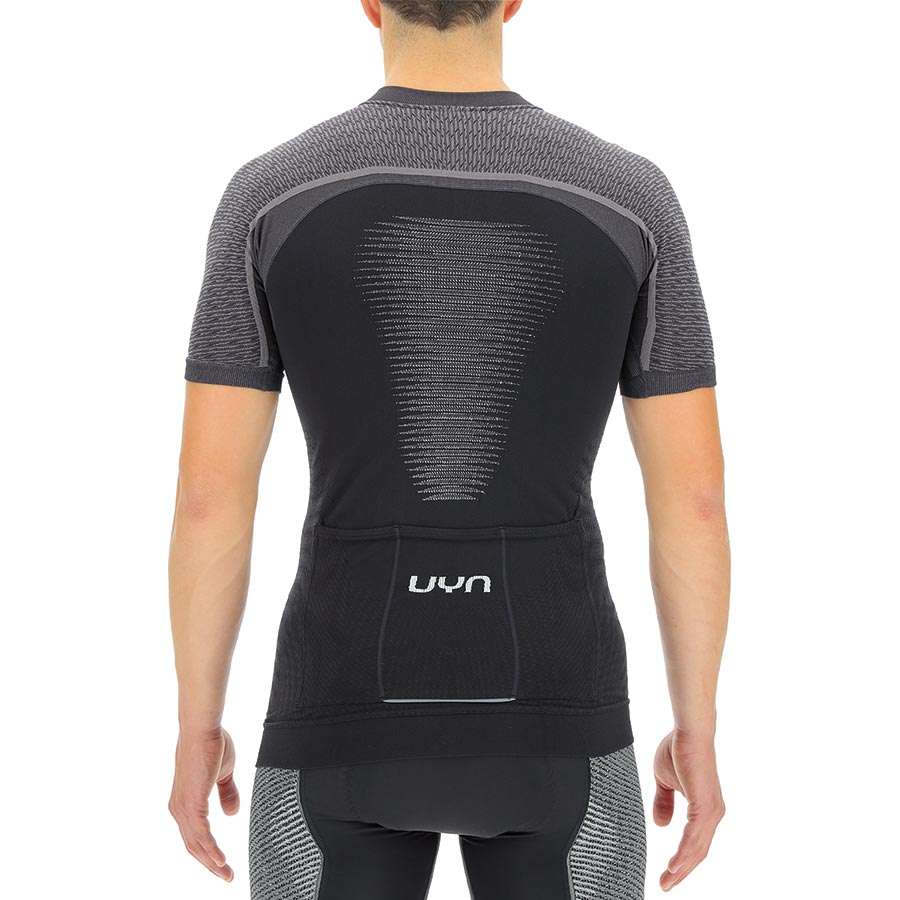 UYN Granfondo Fietsshirt Korte Mouwen Zwart/Grijs Heren