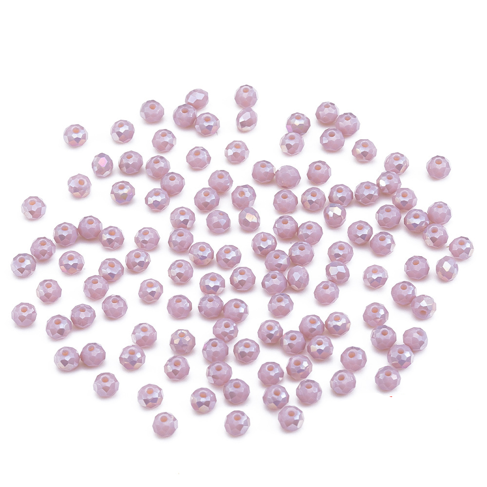 (120er Set) 3.5mm Schimmernde Perlen DIY Bastel Schmuck Zwischenperle für Armband / Kette - Weiss / Silber