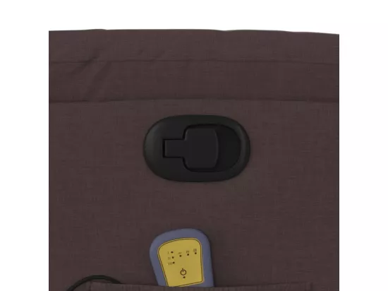 Fauteuil massant inclinable Marron foncé Tissu