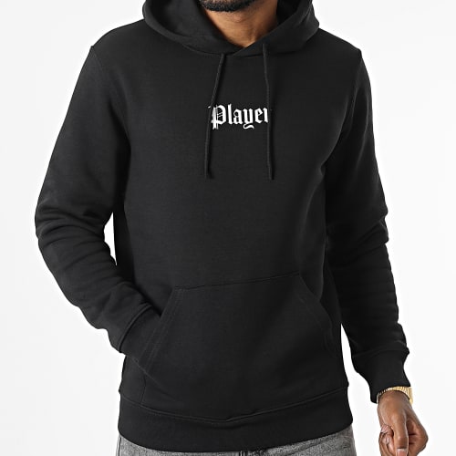 Sweat Capuche Player Noir Blanc