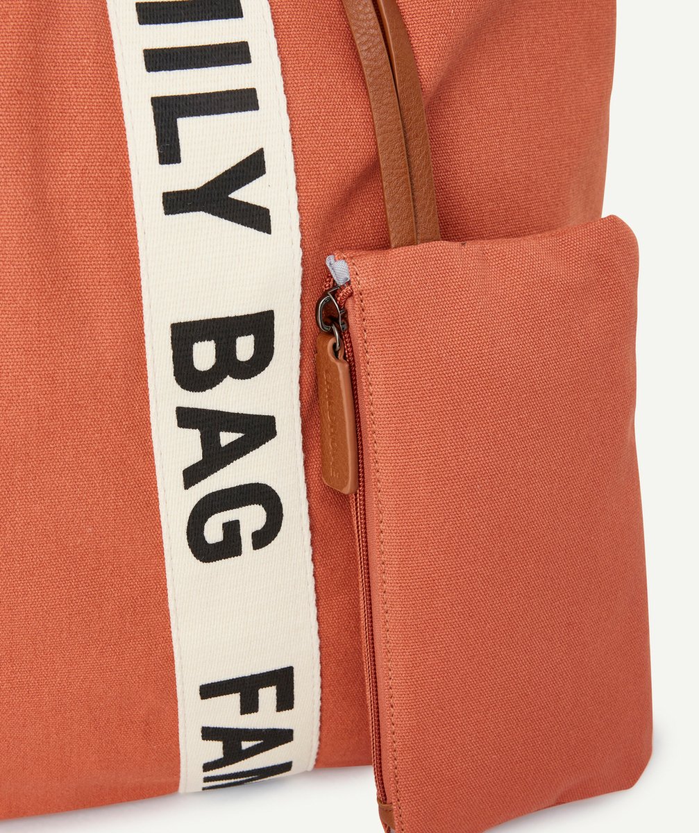 CHILDHOMECANVAS FAMILY BAG SIGNATURE TERRACOTTA