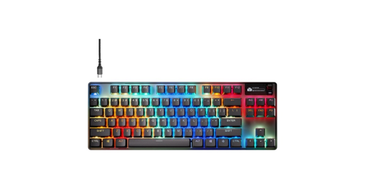 SteelSeriesApex Pro TKL Gen 3, gaming toetsenbord  (Zwart, US lay-out, SteelSeries OmniPoint 3.0, RGB leds, TKL)